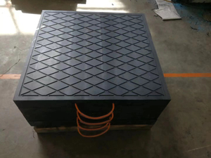 Tùy chỉnh 2.5x1.9 m <span class=keywords><strong>uhmw</strong></span> PE hình dạng outrigr miếng nhựa bảo vệ đường mat cho cần cẩu cho ngoài trời USA - Product Image 3