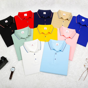 เสื้อโปโลแขนสั้นสีฟ้าอ่อน สีพื้น ระบายอากาศได้ดี ทรงปกติ เสื้อผ้าลำลองสำหรับผู้ชาย - Product Image 3