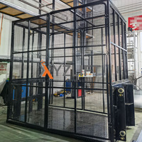 XYZLIFT-CE mal kargo navlun bina asansörü asansörler 1 3000kgs Capacacity asma kat hidrolik kargo asansörü ile durur