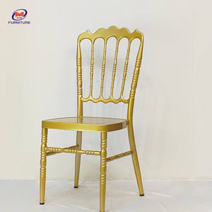 Personnalisé Populaire <span class=keywords><strong>Prix</strong></span> Pas Cher Partie Métal Blanc et <span class=keywords><strong>Or</strong></span> Fête De Mariage Napoléon Chaises à Vendre - Product Image 5