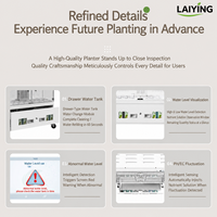 Op maat gemaakte glazen hydrocultuurkast met meerlaags onafhankelijk watertoevoersysteem, aanraakbediening, groeisysteem voor groenten