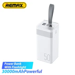 Remax电源组50000毫安时Rpp-321快速充电20W 22.5w带发光二极管灯Fcc/Rohs/Msds 2023产品便携式电池电源组