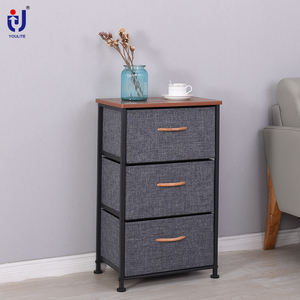 A specchio comodino di Lino Come crema 3 lato tavoli accanto al <span class=keywords><strong>letto</strong></span> di notte del basamento 1 cassettiera gamba - Product Image 3