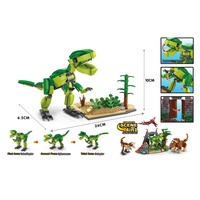 SAMLOK Blocs de construction miniatures 4-en-1 Dinosaures et animaux, scènes éducatives, jouet de construction DIY pour 5 à 7 ans et 2-14 ans+, ABS