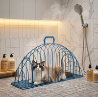 Cage de toilettage et de bain portable et pliable pour animaux de compagnie (chats et chiens) avec ventilation, pour l'extérieur, l'intérieur, la voiture, le séchage, le lavage et les voyages, vente en gros