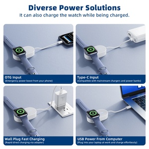 Chargeur sans fil pour montre HNT Popular Super 1200mAh, mini, ultra fin, portable, magnétique, pour <span class=keywords><strong>Apple</strong></span> Watch 6/7/8/9 - Product Image 2