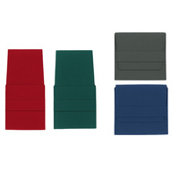 Pochette d'emballage pour bijoux en velours lavable, personnalisable avec logo HongFa, 8x8cm, carrée, pliable, pour rangement de bagues et boucles d'oreilles