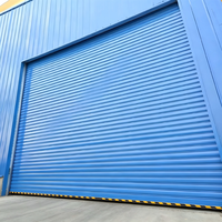 Porte à enroulement industrielle en acier résistante au vent et aux tempêtes, à lames perforées en acier robuste pour entrepôt extérieur