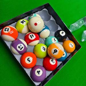 ลูกบิลเลียดคริสตัลสีดำ 8 ลูก เกรด 5A ขายส่ง แบบอเมริกัน ขนาดตาราง 57.2 ลูกบิลเลียดขนาดมาตรฐานใหญ่ - Product Image 5