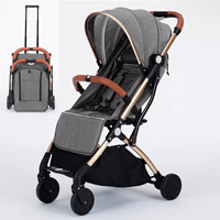 Poussette pliable légère pour enfants, chariot de voyage, poussette bébé, landau, pliage à une touche