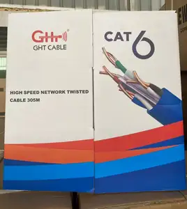 Cable utp cat 6 de cobre para interior y exterior, cable ethernet cca de 305m con certificado UL de fabricante, precio al por mayor