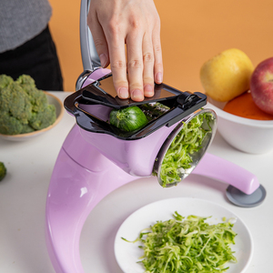 Offre Spéciale : Hachoir à Légumes Métallique 5-en-1 Manuel avec Lames en Acier Inoxydable – Ensemble Écologique pour Salades et Fruits - Product Image 2