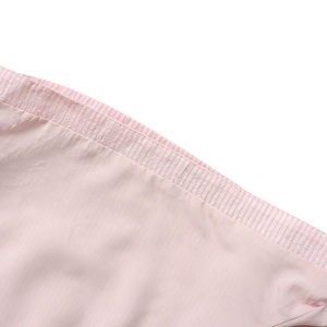 Venta caliente de fábrica de alta calidad 2025 primavera y verano nueva moda popelina empalme rayas Rosa Retro elástico pantalones cortos de <span class=keywords><strong>mujer</strong></span> - Product Image 5