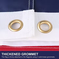 8x12 FT extérieur brodé américain Texas State Heavy Duty 210D Nylon Texas drapeau avec 2 œillets en métal