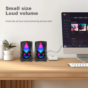 Accessoires audio-vidéo pour la maison Mini 2.0 Haut-parleur Accessoires pour <span class=keywords><strong>PC</strong></span> <span class=keywords><strong>Gamer</strong></span> Lighting AUX 20 Desktop Portable USB <span class=keywords><strong>RGB</strong></span> for <span class=keywords><strong>PC</strong></span> Computer - Product Image 4