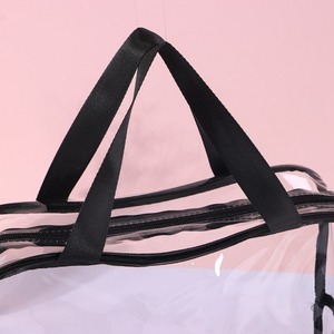 Custom Logo Transparent PVC Packaging Handbag Waterproof Plastic Ziplock Zipper <b>Bag</b> Gift <b>Bags</b> For Cosmetic Retail - Product Image 4