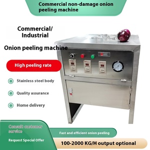 Machine commerciale d'éplucheur d'ail d'oignon Machine d'épluchage de légume de coupe de racine - Product Image 2