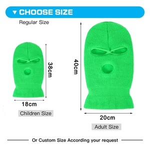 Masque de ski avec 3 trous, balaclava en <span class=keywords><strong>crochet</strong></span>, mode personnalisée, bonnet chaud en tricot pour adulte, pour l'extérieur - Product Image 4
