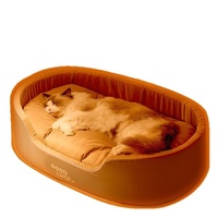 Coussin de lit d'hiver pour chien et chat, amovible, lavable, en coton PP, chaleur pour toutes les saisons, utilisation en intérieur, sans assemblage, fournitures pour animaux de compagnie