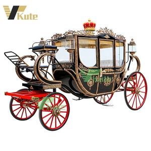 Carruaje Eléctrico de Alta Calidad Tipo Cenicienta, con Caballos, para Decoración de Bodas y Eventos, en Venta - Product Image 3