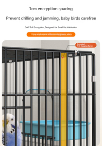<span class=keywords><strong>Cages</strong></span> à oiseaux pliables classiques en gros, de bonne qualité, pour perroquets et canaris, en métal et acier - Product Image 4