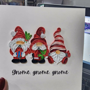 Artisanat de haute qualité carte de quilling de noël bon prix carte de voeux fabriquée au viet nam manufacture papier artisanat prix usine - Product Image 2