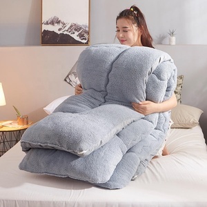 À la mode chaud <span class=keywords><strong>couette</strong></span> <span class=keywords><strong>laine</strong></span> <span class=keywords><strong>d</strong></span>'<span class=keywords><strong>agneau</strong></span> tissu doux épais printemps/automne <span class=keywords><strong>couette</strong></span> flanelle <span class=keywords><strong>couette</strong></span> pour lit couettes de couchage - Product Image 4