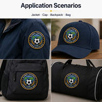 Écussons brodés personnalisés, badges d'équipes de football, insignes de clubs de football en gros, OEM, pour les tournois sportifs, vestes, vêtements, sacs