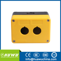 HUAWU XAL-j02 Boîtier de commutateur à bouton-poussoir étanche IP67 en plastique ABS électronique personnalisé à 1 trou avec courant maximal de 16A pour ascenseur