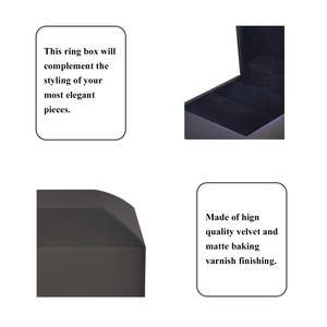 High-End Baked Paint Square Jewelry Box <b>Light</b> Emitting Ring Pendant Necklace Packaging Creative Design Wholesale Available - Product Image 3