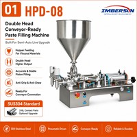 Remplisseuse horizontale semi-automatique à double tête 50-2500 ml, machine à piston pneumatique pour pâtes, émulsions, sauces et liquides visqueux