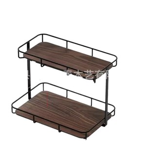 Wooden desktop storage <b>rack</b> <b>for</b> kitchen <b>spice</b> <b>jars</b> and tableware, bathroom vanity <b>rack</b> <b>for</b> essential oils and lotions - Product Image 1