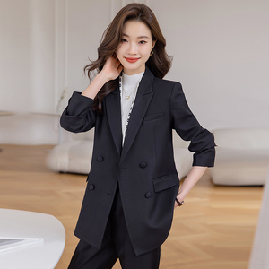 新作女性用ファッションジャケットトップスラペル高級ボタンスーツブレザープラスサイズ女性用エレガントスーツジャケット - Product Image 3