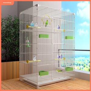 Gabbia per Uccelli in Ferro, Design Anti-Fuga, Chiusura Rinforzata a Scatto, Pieghevole, per Uccelli Piccoli, Uso Domestico, Stile Moderno e Semplice, 50 - Product Image 2