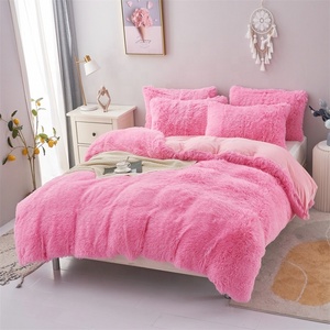 Hot Bán Thiết Kế <span class=keywords><strong>Comforter</strong></span> Bộ Sang Trọng 4 Miếng Dày Bảo Vệ Ấm Mùa Đông San Hô Nhung Tấm Ga Giường Mùa Đông Khăn Ctrải Giường Bộ Đồ Giường - Product Image 2