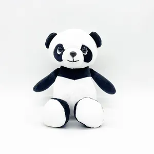 Hotsale çizgili panda peluş oyuncaklar dolması sevimli karikatür dolması hayvan panda peluş oyuncaklar çocuklar için uyku bebek çocuklar tatil hediyeler