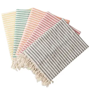 100% Turkish Cotton Premium Hammam Towel Peshtemal Sand Proof Beach Towel 100 X 180 Cm