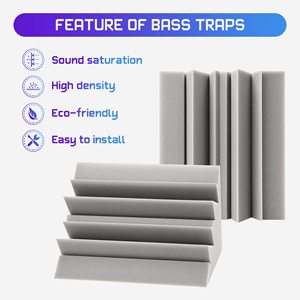 BONNO-espuma acústica para estudio, relleno insonorizado, paneles de pared, acabado de bloque de esquina para <span class=keywords><strong>cine</strong></span> en casa, color gris - Product Image 4