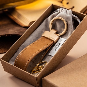 Porte-clés en cuir en gros, accessoires de porte-clés, porte-clés en cuir véritable de luxe de qualité supérieure, porte-clés en cuir personnalisé avec logo de marque - Product Image 2