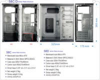 Carcasa ATX China caja de ordenador de oficina vertical barata CPU gabinete gamer PC caja de ordenador