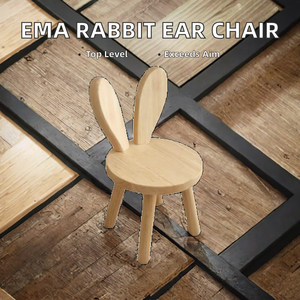 Modern Wooden Kids <strong>Chair</strong> with Rabbit Ear Backrest-Eco-Friendly Dining &amp; Hotel Use School Classroom Furniture - Product Image 2