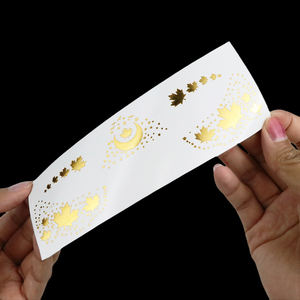 GP commercio all'ingrosso impermeabile scintillio Glitter lamina d'oro lentiggini viso adesivo del tatuaggio glitter trucco viso Glitter patch - Product Image 3