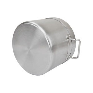 Nhà Máy Tùy Chỉnh Công Suất Lớn Thương Mại Thép Không Gỉ Nồi Súp Composite Dưới Đôi Tai Nắp Dày Nhỏ Lẩu Kim Loại - Product Image 2