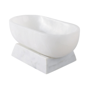 Ciotola decorativa in marmo alabastro per centrotavola da caffè, decorazione per casa e ufficio - Product Image 2