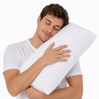 Oreiller hybride moderne Saint Glory, réglable, avec noyau en mousse à mémoire de forme déchiquetée, garnissage alternatif moelleux, soutien du cou