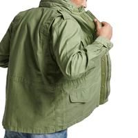 Veste utilitaire d'extérieur pour homme, style vintage, service OEM personnalisé, col montant, fermeture éclair sur le devant, enduite pour l'hiver
