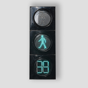 3 voies <span class=keywords><strong>Rouge</strong></span> Vert Led <span class=keywords><strong>Feu</strong></span> de Signalisation Piétonnière Avec Compte À Rebours - Product Image 1