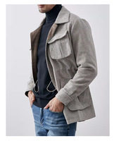 Nouveau automne et hiver laine hommes britannique lumière affaires mode décontracté chasse veste ample Vintage veste
