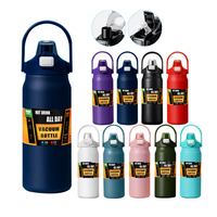 Vente en gros de gourde isotherme à double paroi en acier inoxydable de 26 oz/32 oz/40 oz/50 oz avec paille, poignée et couvercle