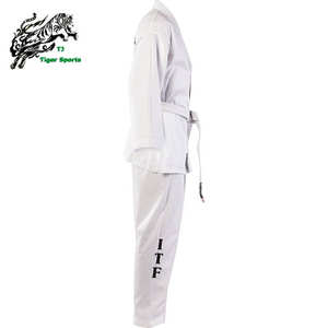 Uniforme Deportivo de Taekwondo Unisex ITF <span class=keywords><strong>para</strong></span> Adultos y Niños, Algodón, Poliéster y Seda, Logotipo Bordado, Personalizable, OEM - Product Image 3